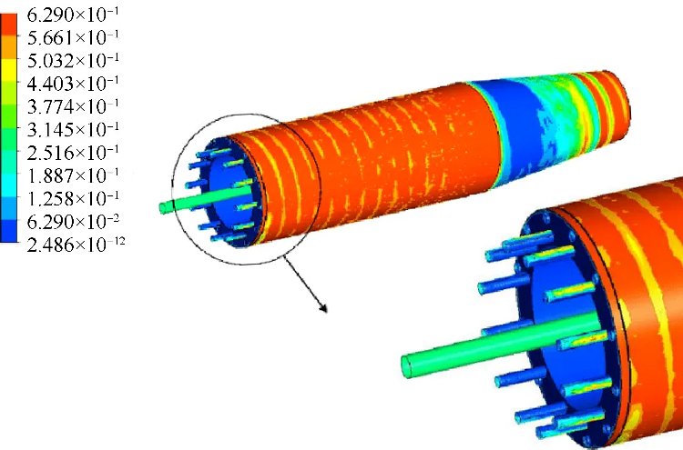 Finite element simulation of screw conveyor of horizontal screw centrifuge